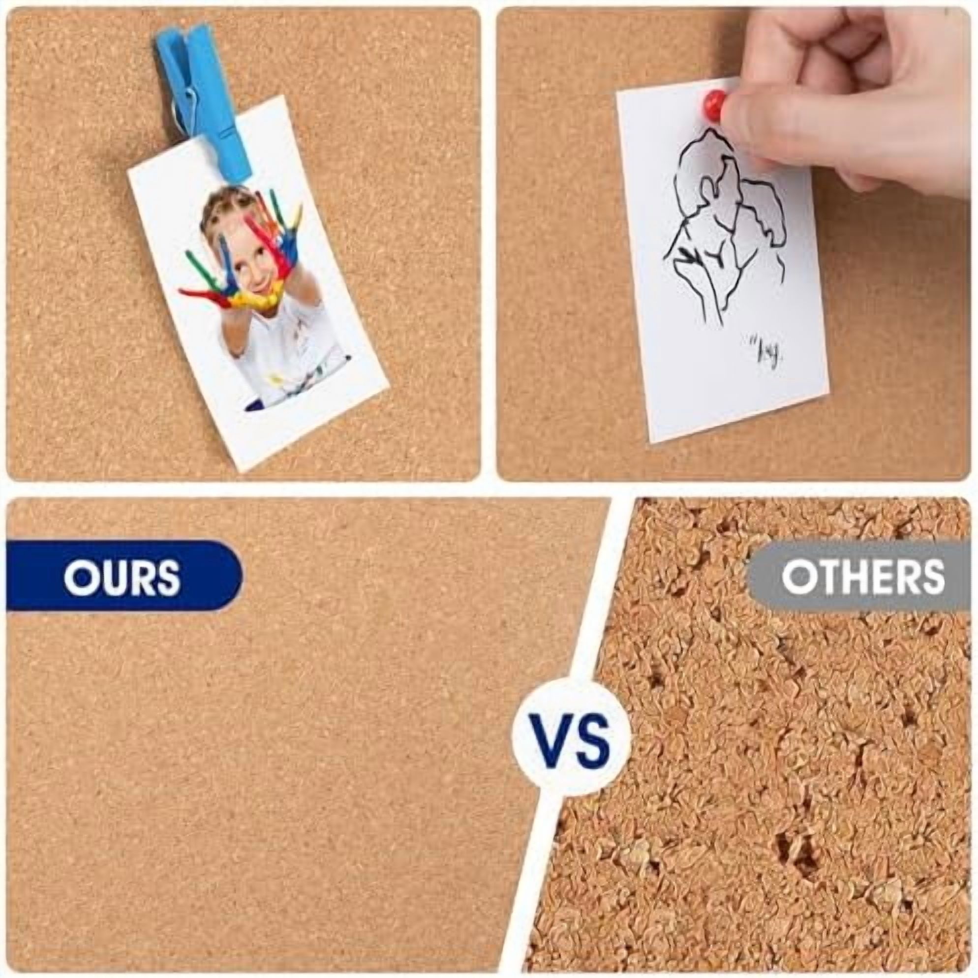 Square Cork Bulletin Board Tiles - Tekola 8Pack Extra Thick 12x12 Inches Cork Board Tiles for Wall for Home Office Decor, Cork Sheet,School Message Board and Decorative Display Boards