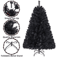thumbnail image 3 of Alden Design 4.5FT Hinged Fir Artificial Christmas Tree with Foldable Stand, Black, 3 of 8