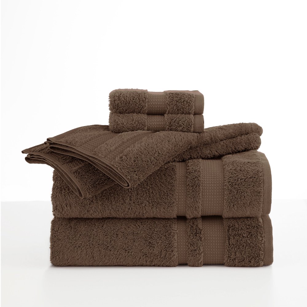 Luxury Supima 6Piece Dark Brown Towel Set