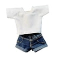 thumbnail image 4 of 1/12 Casual Top Jeans Shorts Casual Vestir Para Mu?ecas De 6'' Accs Pantalones Azules, 4 of 8