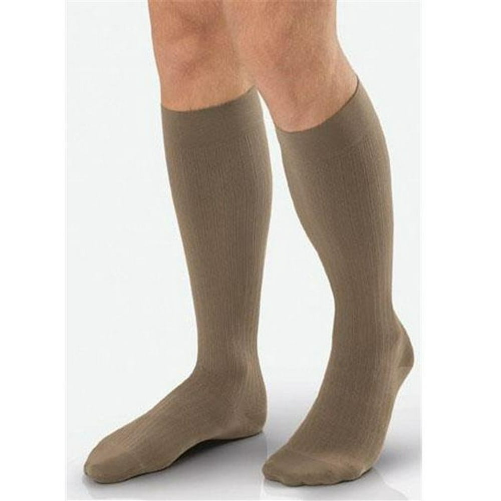 Ambition Men's KneeHigh Compression Socks Black, Size 5 Long, 1 Pair