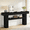 Black, variant on VVFLU 63-Inch Long Entryway Console Table with a Fluted Design, Thick Wood Farmhouse Sofa Table Behind Couch, Narrow Hallway Accent Table for Living Room, Foyer, Entrance, Oak