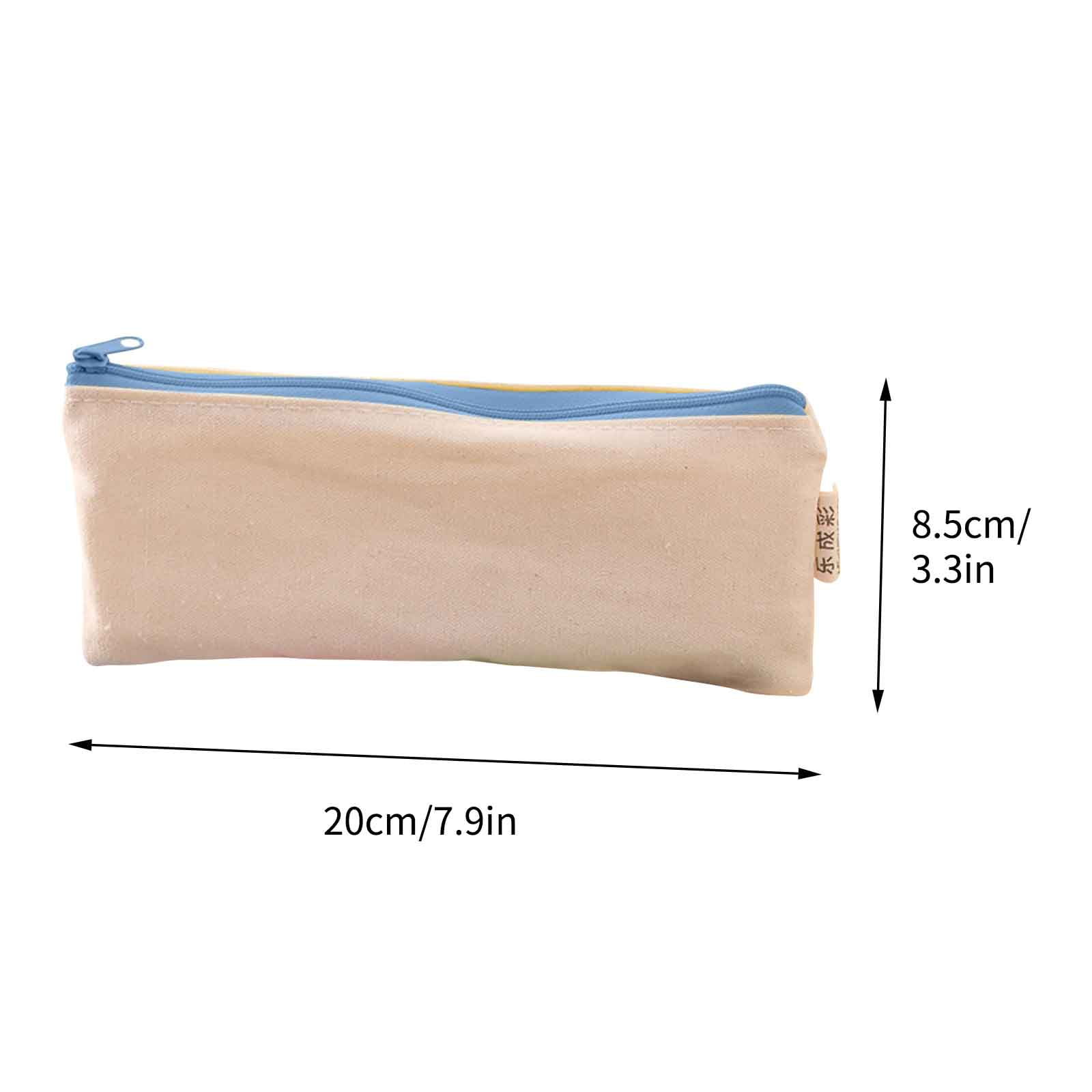 SDJMa Blank DIY Craft Bag Canvas Pencil Case Blank Makeup Bags- Canvas  Pencil Pouch Bulk Canvas Cosmetic Bag Multi-Purpose Travel Toiletry Bag  Canvas