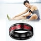 thumbnail image 5 of Anillo de acero inoxidable Universal Gear patch Anillo de moda para hombres y mujeres negro y rojo, 5 of 8