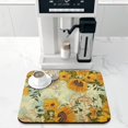 thumbnail image 2 of Washable Rubber Sunflower Cute Floral Dish Drying Mats for Kitchen Counter Home Large Coffee Bar Pad Accessories and Decor for Utensils Stemware 16''x18'', 2 of 7