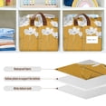 thumbnail image 4 of Yayeee Foldable Storage Basket for Shelves with Handles Waterproof Cloth Bins, White Flowers, 4 of 7