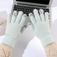 thumbnail image 2 of Cute Panda Winter Knitted For Touchscreen Riding Five Finger Thermal Mittens Windproof Cold Weather, 2 of 4