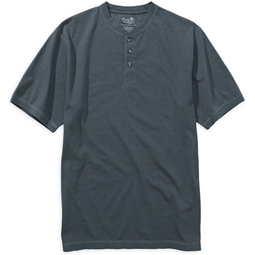 Faded Glory - Big Men's Organic Cotton Henley Shirt - Walmart.com