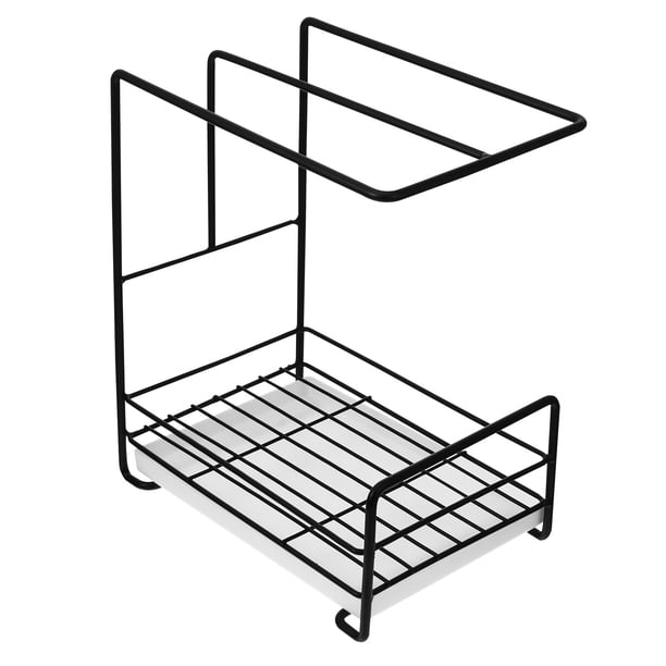 1 soporte para esponja y jabón, escurridor de cocina, estante de almacenamiento de tela, estante de escritorio