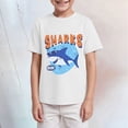 thumbnail image 2 of TOWED22 Toddler Little Boy Summer Dinosaur Clothes Funny Letter Short Sleeve Tshirt Tops Boy Summer Tee Top 1T 2T 3T 4T 5T(White,9-10 Y), 2 of 4