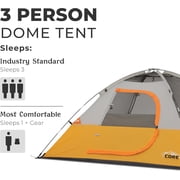 CORE 7' x 7' 3 Person Dome Backpacking Camping Tent, 8lbs