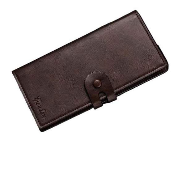 Portable Ultra-thin Money Bag PU Leather Cash Clip Credit Card Bag ID Card Cover Coin Purse Men Wallet Business Card Holder COFFEE
