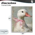 thumbnail image 4 of Stupell Industries Traditional Portrait of Pink Bow Goose White Framed Giclee Art, 24 x 30, by LSR Design Studio, 4 of 8