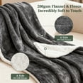 thumbnail image 5 of Ultra-Soft Twin Size Electric Heated Blanket - Machine Washable with 10 Heat Settings & Auto Shut-Off, Grey, 5 of 7