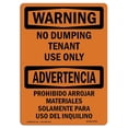 thumbnail image 1 of SignMission OS-WS-A-1824-L-12700 Panneau d'Avertissement OSHA de 18 x 24 Po - Usage Non-Dumping Uniquement Bilingue, 1 of 1