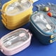 thumbnail image 2 of Yuarrent Fiambrera de acero inoxidable con aislamiento de alimentos, contenedor de almacenamiento fresco, 2 compartimentos, cajas Bento de Picnic para Mostrada Yuarrent HA067603-01, 2 of 6
