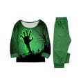 thumbnail image 6 of Racifhz Matching Family PJs Halloween Sleepwear Set Soft Long Sleeve Top and Pants Skeleton Print Loungewear Cozy Holiday Gift Set for Autumn Fall Festive Nightwear, Men Size:XXXL, 6 of 6