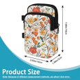 thumbnail image 7 of COEQINE Printed Crutch Bag Walking Cane Accesories Orange Wildflower Forearm Crutch Organizer Pouch, Elbow Crutch Bag, 2 Pockets, Organize Daily Essentials, for Elderly, 7 of 7