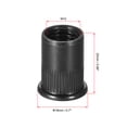 thumbnail image 2 of Uxcell Écrous Rivets en Acier au Carbone Plaque de Fixation Noir M12 20 Pcs, 2 of 7
