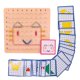 thumbnail image 2 of de madera Montessori con tarjetas de patrón y gomas para preescolar 20x20cm Zulema Geoplano Montessori, 2 of 8