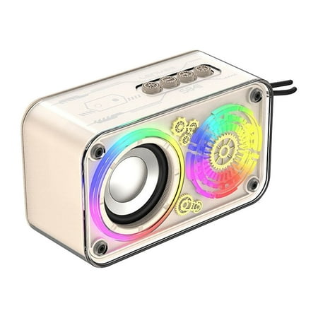 Byujiro Indoor and Outdoor Portable Bluetooth Speaker Seyberpunk Speaker Transparent Wireless Bluetooth Speaker Cool Glittering Bluetooth Speaker Stylish Gift