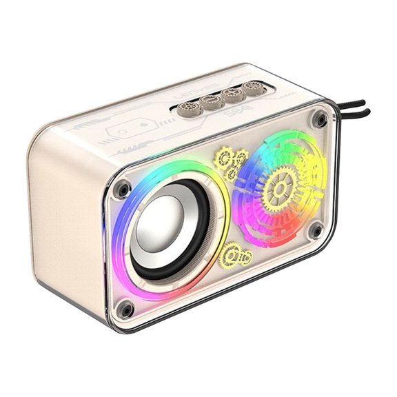 Byujiro Indoor and Outdoor Portable Bluetooth Speaker Seyberpunk Speaker Transparent Wireless Bluetooth Speaker Cool Glittering Bluetooth Speaker Stylish Gift