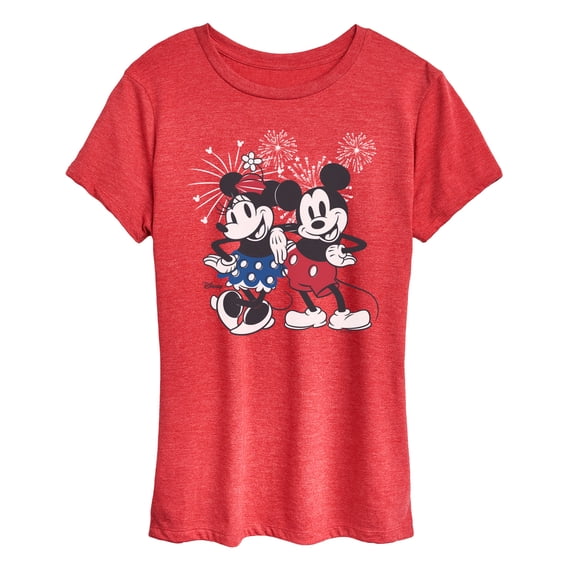 Disney - Mickey Minnie Fireworks - Women's Short Sleeve Graphic T-Shirt