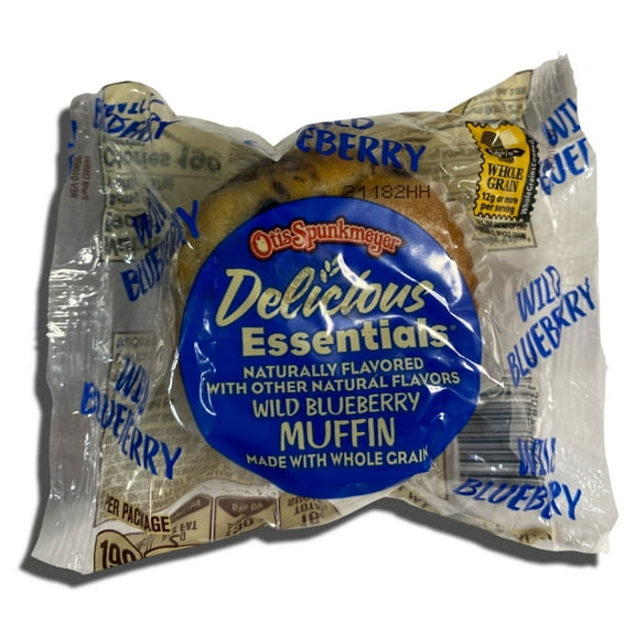 Delicious Essentials Wild Blueberry Muffins Individually Wrapped, 2 Oz, 12 Pack