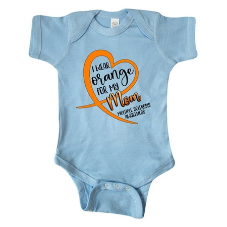 

Inktastic I Wear Orange for my Mom Multiple Sclerosis Awareness Gift Baby Boy or Baby Girl Bodysuit
