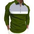 thumbnail image 1 of Cathalem Polos de Golf pour Hommes, Tailles Régulières et Grandes, Polos de Golf, Vert Armée m, 1 of 5