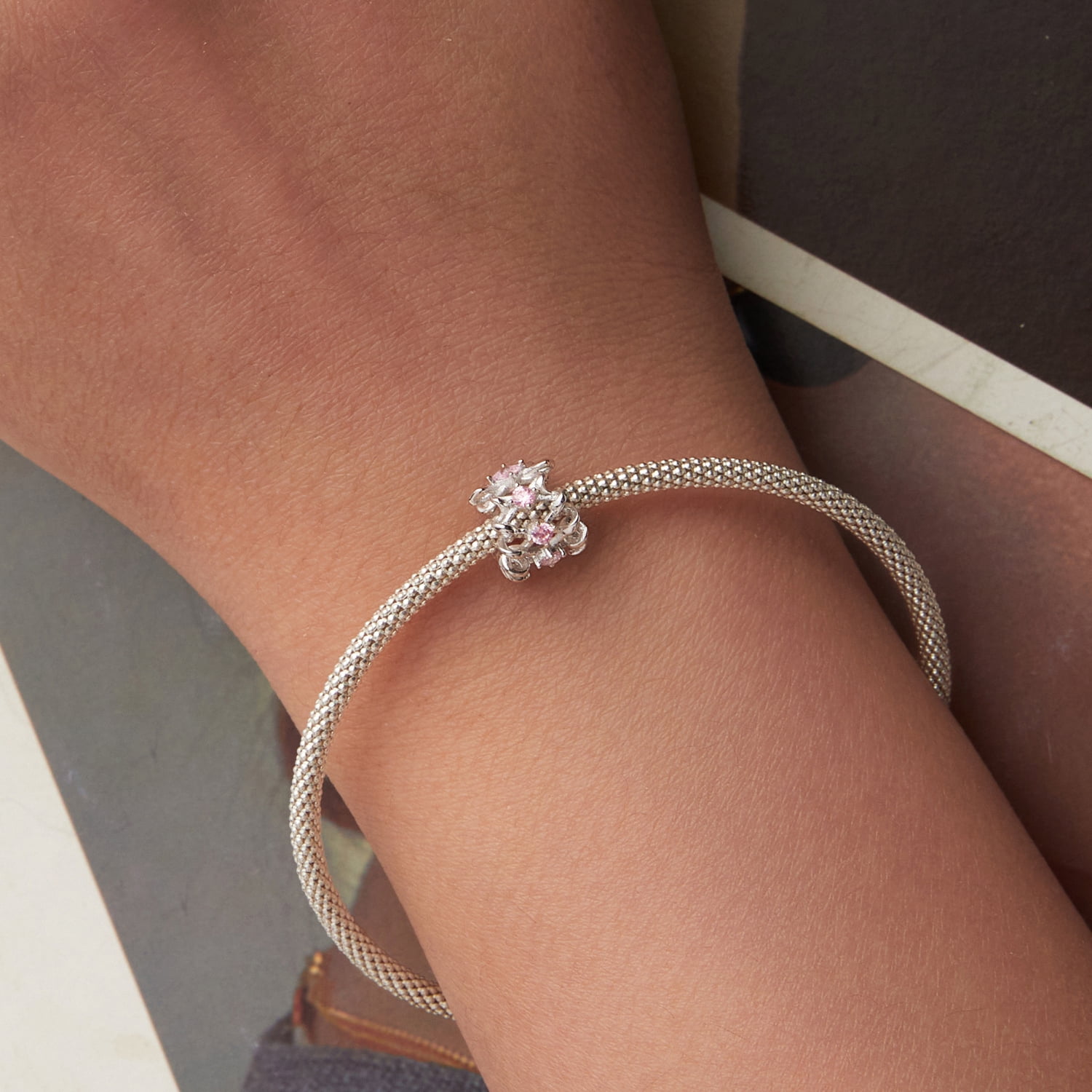 Bow Spacer Beads Charm 925 Sterling Silver Charm,Charm for Bracelets , Perfect Gift for Women