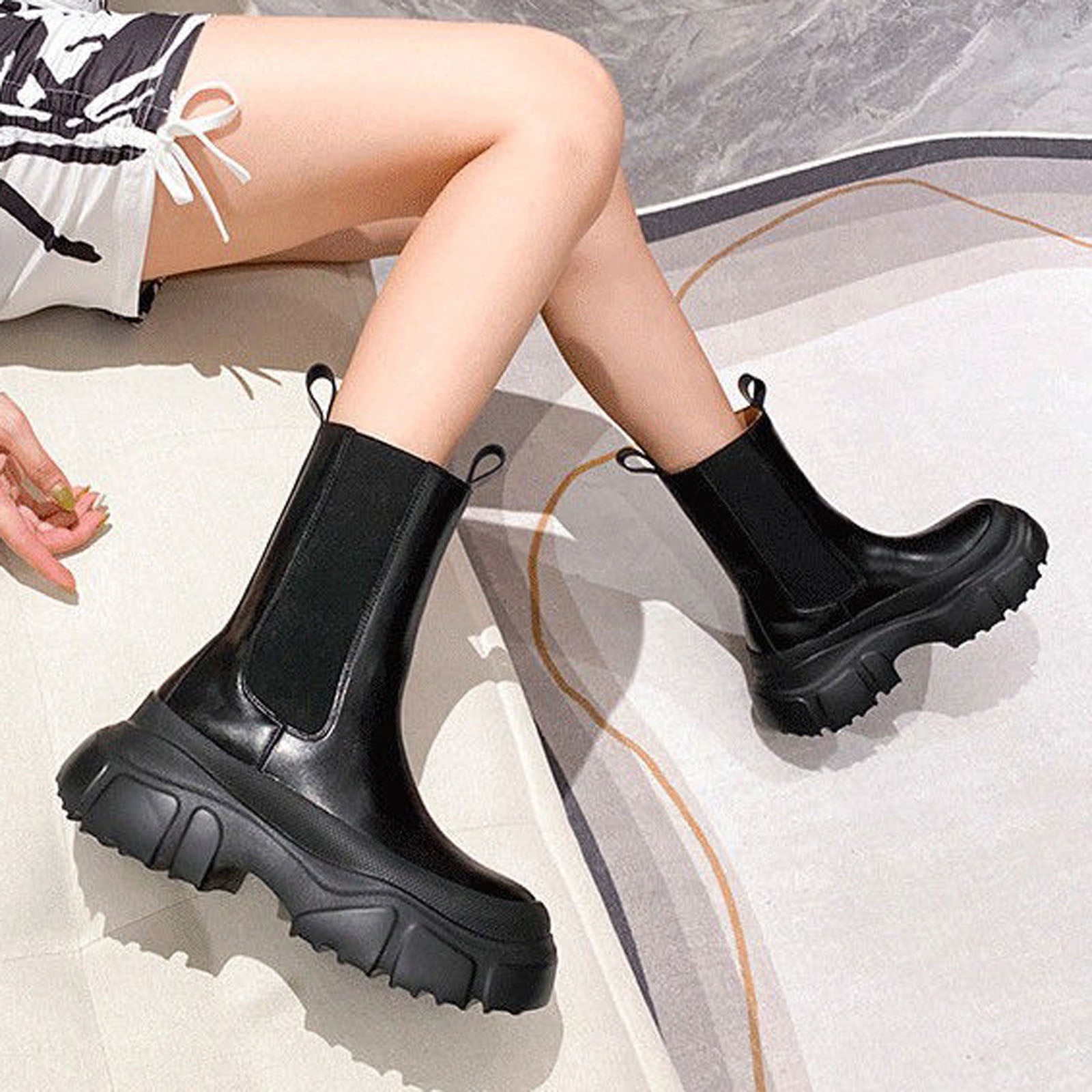 DOUBLE ZIP THICK-SOLED SHOES | aventueras.ch
