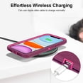 thumbnail image 5 of iPhone 11 Case, Heavy Duty Shockproof 3-Layer Full Body Protective High Impact Tough Hybrid Rubber Rugged Durable Phone Cover for iPhone 11 6.1'' - Wine Rosered, 5 of 14