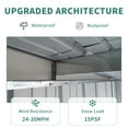 thumbnail image 6 of 6x8FT Outdoor Storage Shed, Galvanized Steel Outdoor Storage Shed with Lockable Double Doors, Metal Lean to Shed with Free PC Light Board for Tools, Bikes & Patio Essentials, 6 of 13