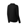 thumbnail image 4 of Sport Tek Adult Female Women V-Neck Plain Long Sleeves Bomber Black X-Small, 4 of 4