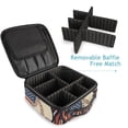 thumbnail image 4 of FORMRS Travel Makeup Bag Large Capacity Train Case Cosmetic Organizer with Adjustable Dividers, Baseball Pattern, 4 of 8