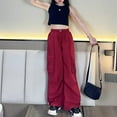 thumbnail image 5 of GYRATEDREAM Girls Cargo Pants Wide Leg Streetwear SweatPants with Pockets Causl Trendy Jogger Trousers 6-14 Years, 5 of 7