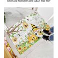 thumbnail image 6 of Shag Bath Rugs Gnome Bee Honey Summer Daisy Leaves Plush Soft Fluffy Doormat Floor Carpet,Non-Slip Living Room Bedroom Kitchen Entryway Door Mats Vintage Wood Board, 6 of 6