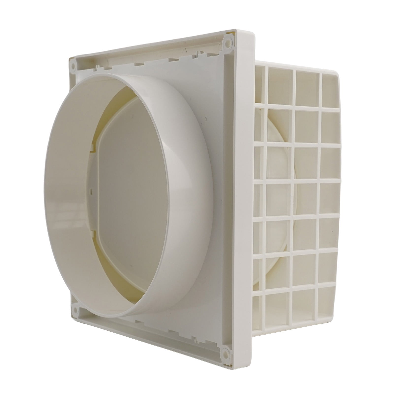 Abs Exterior Wall Ventilation Grille Range Hood Duct Air Outlet With Valve 150Mm Smile Home