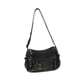 thumbnail image 3 of Bolso bandolera de mezclilla para mujer, bolso de hombro multifuncional y moderno para uso diario. Negro, 3 of 9