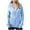Light Blue, variant on Scyoekwg Hoodies Jackets for Women Zipper Hooded Sweatshirts Jacket with Pockets Long Sleeve Solid Color Fashion Loose Casual Coats (Dark Blue,M)
