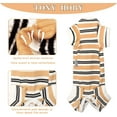 thumbnail image 4 of TONY HOBY Pet Clothes Dog Colorful Stripe Pajama 4 Legged Puppy Stretchable Jumpsuit Doggies Knit Clothes Dog Spring and Summer Onesie for Small Medium Size Dog Female Brown, S, 4 of 8
