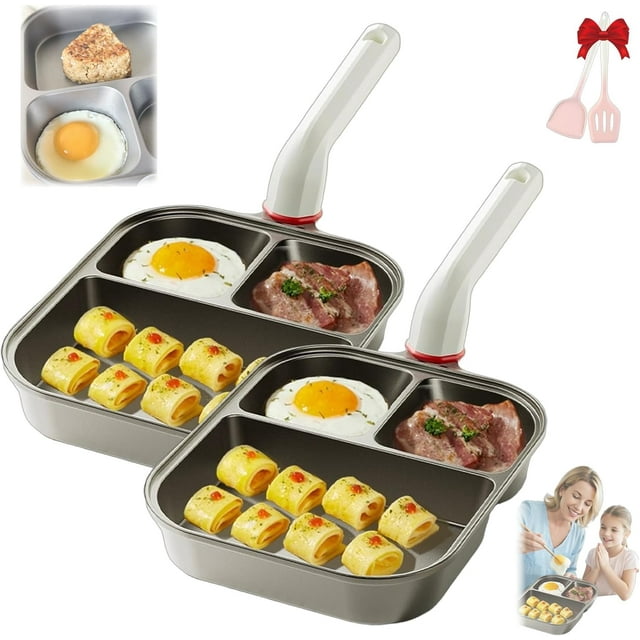 3-In-1 Cup-Shaped Large Capacity Pan, Anti-Scalding Heightened Handle, Nonstick Titanium Ceramic Omelette Skillet Pancake Pan, for Gas Induction Cooker (2)
