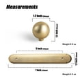 thumbnail image 6 of Goo-Ki Double Cabinet Knobs(Dia 1.2 Inch) with Backplate（5 Inch Hole Centers),Champgne Bronze Cabinet Hardware with Solid Zinc Material - 2 Pack, 6 of 8