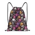 thumbnail image 1 of Saiise Halloween Skeleton Pattern Sports Drawstring Backpack - String Swim Gym Bag with Wet Proof Pocket for Women&Men-Medium, 1 of 6