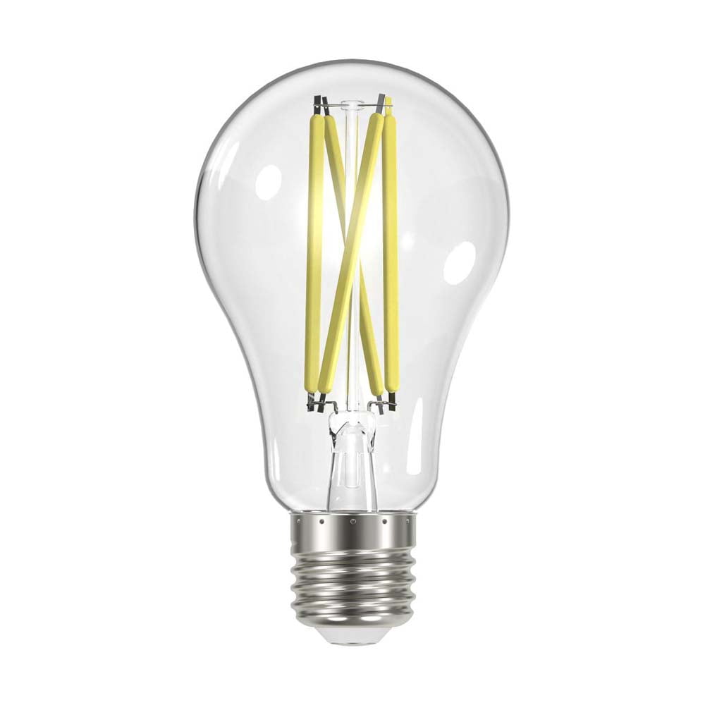 Satco Nuvo 100W Equivalent Warm White A19 Medium Clear LED Light Bulb (4-Pack)