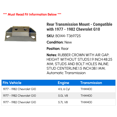 thumbnail image 2 of Rear Transmission Mount - Compatible with 1977 - 1982 Chevy G10 1978 1979 1980 1981, 2 of 2