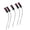 Red, variant on KLKCMS 5pcs Railway Train Scenery Lamp Post Street Lawn Garden LED Lights DIY White