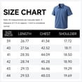thumbnail image 5 of AZoiNM Men's Short Sleeve Dress Shirt, 60% Cotton 40% Linen Vertical Stripe Loose Fit Button Down Business Casual Summer Breathable Tops, 5 of 6
