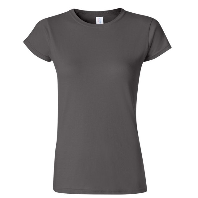 Gildan- Camiseta de manga corta para mujer (Carbón)
